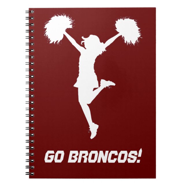 Customisable Background Cheerleader Cheerleading Notebook (Front)