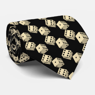 Customisable background colour Dice Games pattern Tie
