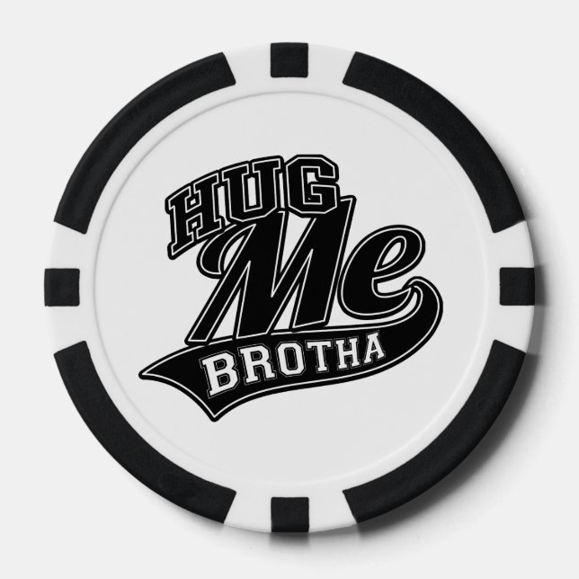 Customisable Background Colour for Hug Me Poker Chips (Front)