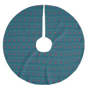 Customisable Background Colour Ho-Ho-Ho Ugly Xmas Brushed Polyester Tree Skirt