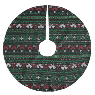 Customisable Background Colour My Bells Ugly Xmas Brushed Polyester Tree Skirt