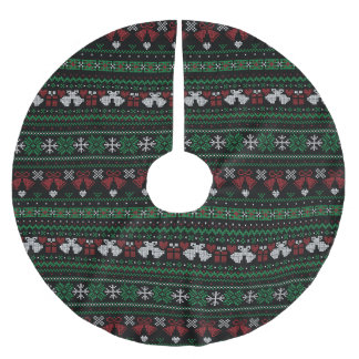 Customisable Background Colour My Bells Ugly Xmas Brushed Polyester Tree Skirt