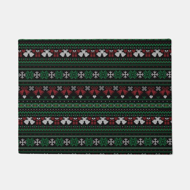 Customisable Background Colour My Bells Ugly Xmas Doormat (Front)