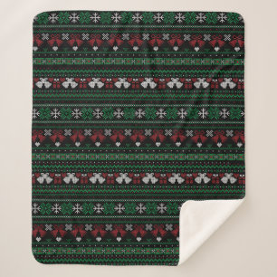 Customisable Background Colour My Bells Ugly Xmas Sherpa Blanket
