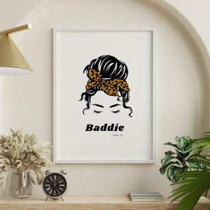 Customisable Baddie  Poster