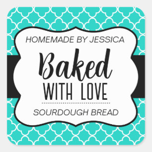 Customisable Baked with Love Label HM012sqv2