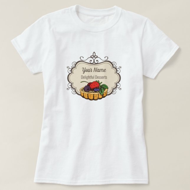 Customisable baker pastry chef T-Shirt (Design Front)