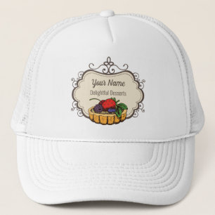 Customisable baker pastry chef trucker hat