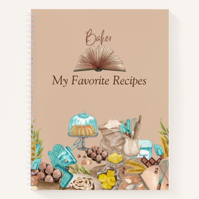 Customisable Baker Recipe Book (Front)