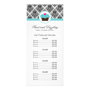 Customisable Bakery Price List Rack Card