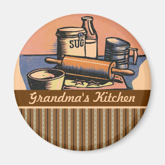 Customisable baking kitchen decorative magnet