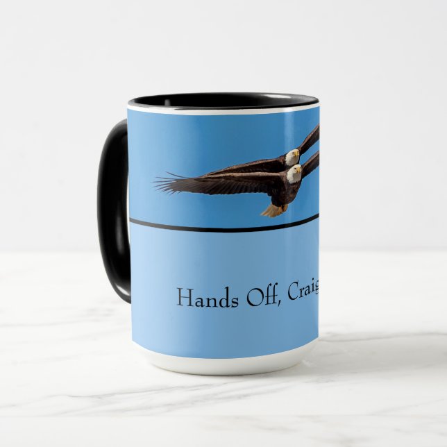 Customisable Bald Eagle Mug (Front Left)