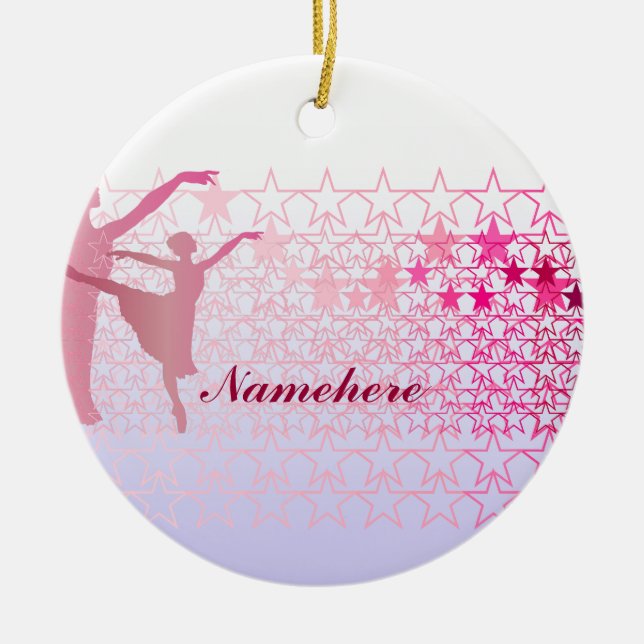 Customisable: Ballerina Ceramic Ornament (Front)