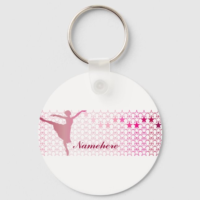 Customisable: Ballerina Key Ring (Front)