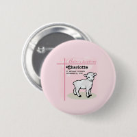 Customisable, Baptism, Pink, Girl, Lamb