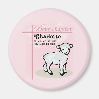 Customisable, Baptism, Pink, Girl, Lamb