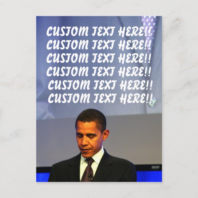 Customisable Barack Obama Postcard (Front)