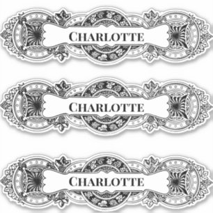 Customisable Baroque Name Frame 
