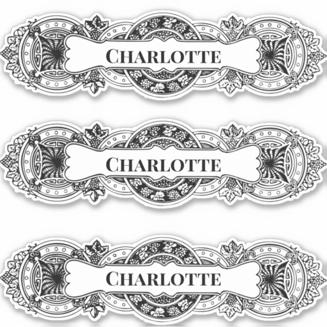Customisable Baroque Name Frame  (Front)