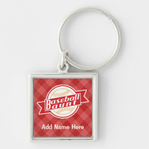 Customisable Baseball Aunt Keyring
