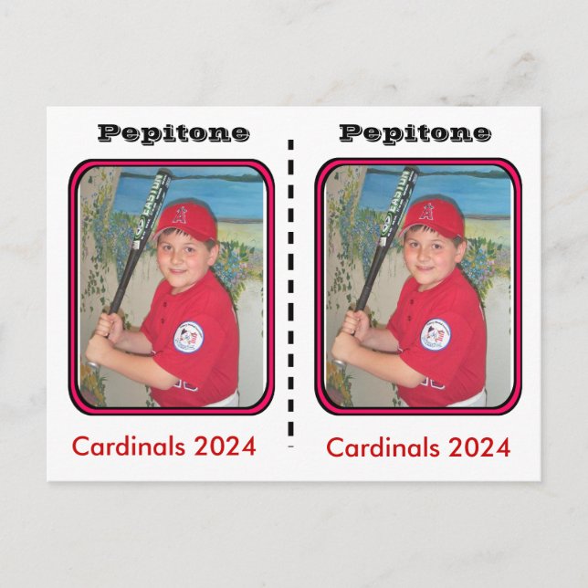 Customisable Baseball Card (Front)