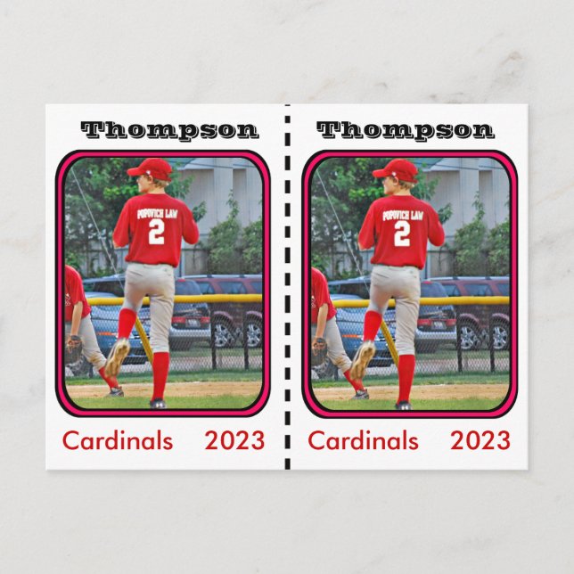 Customisable Baseball Card (Front)