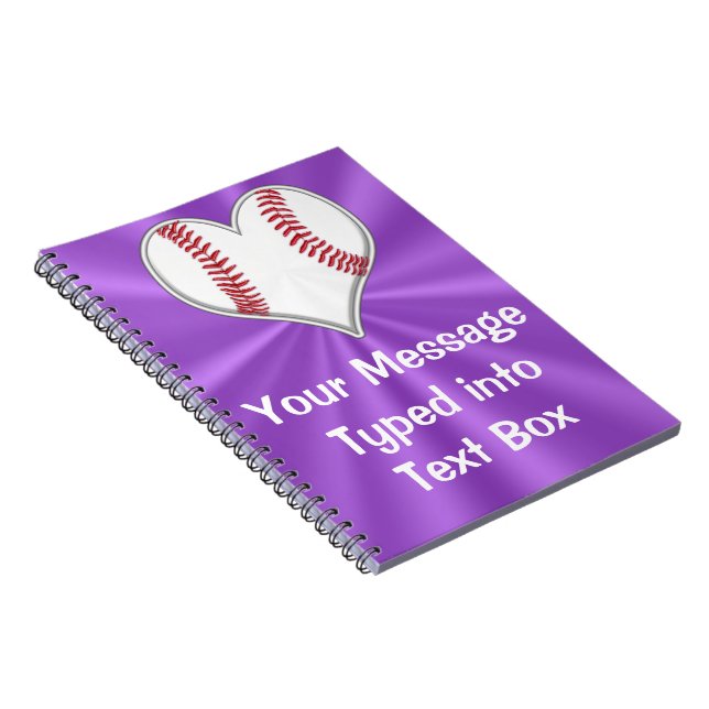 Customisable Baseball Notebook for Girls (Right Side)
