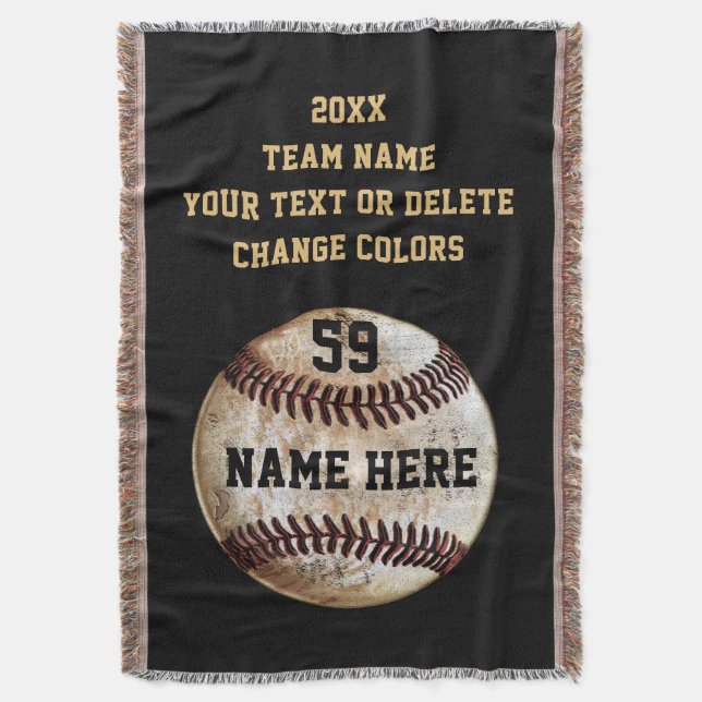 Customisable Baseball Senior Night Gift Ideas Throw Blanket (Front Vertical)