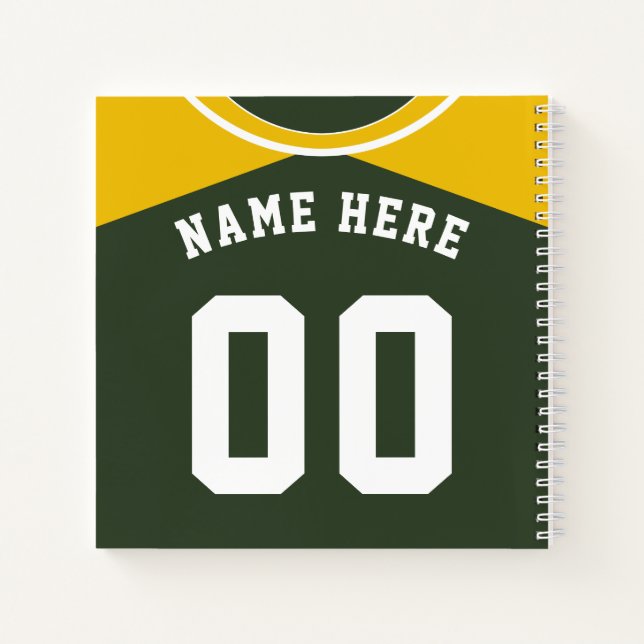 Customisable Baseball Softball Jersey Notebook (Back)