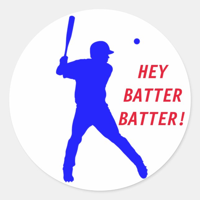 Customisable Baseball Sticker with batter (Front)