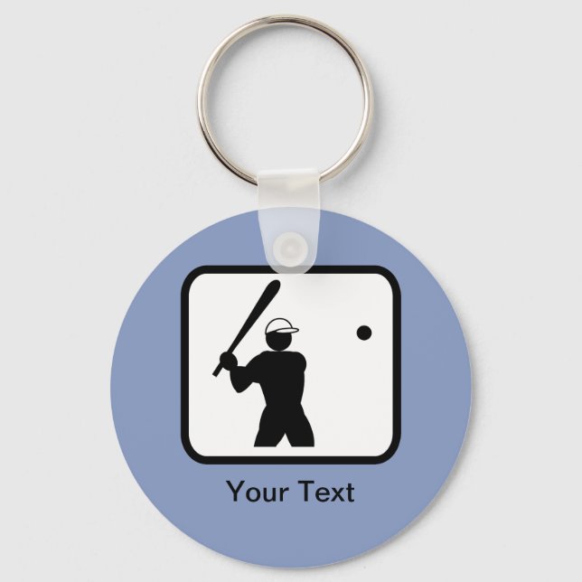 Customisable Baseballer Logo Key Ring (Front)