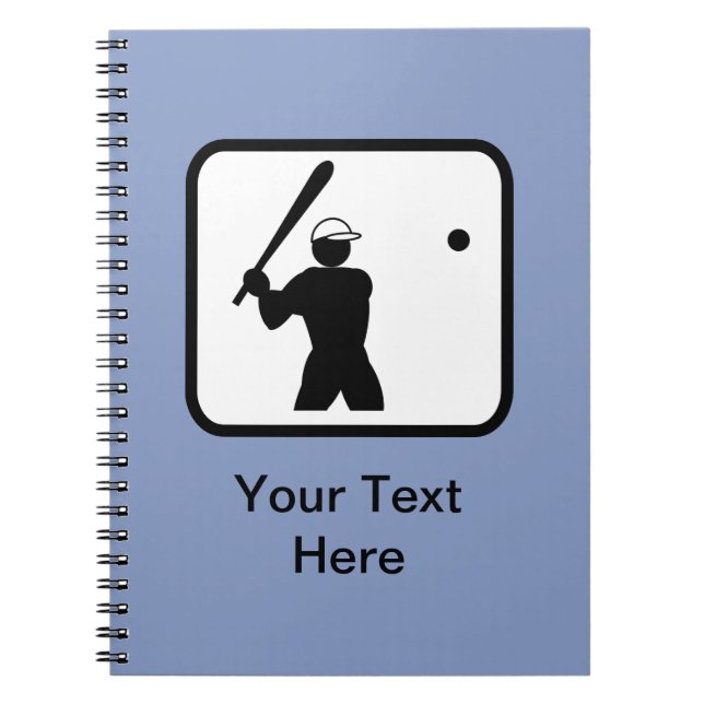 Customisable Baseballer Logo Notebook (Front)