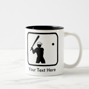 Customisable Baseballer Logo Two-Tone Coffee Mug