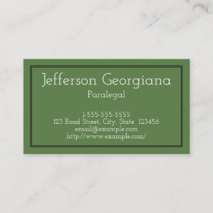 Customisable & Basic Paralegal Business Card