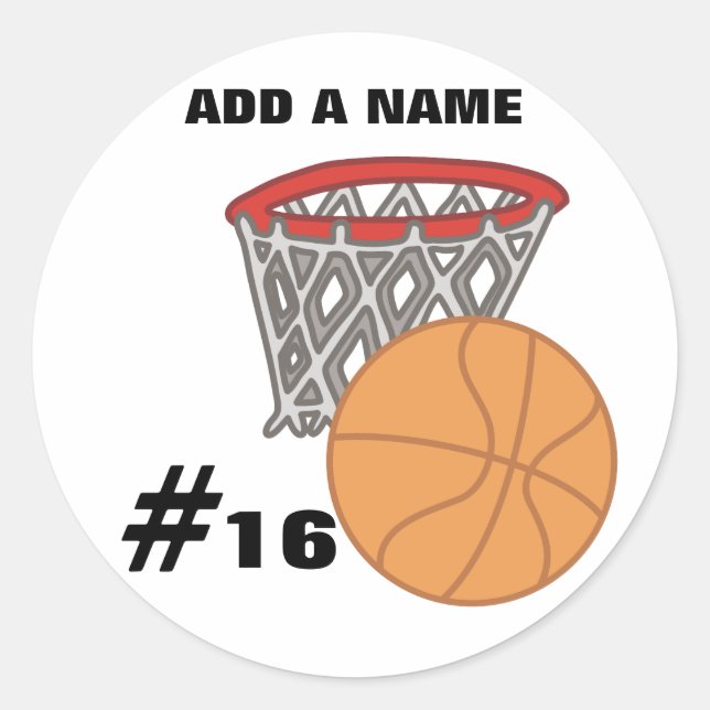 Customisable Basketball Stickers (Front)