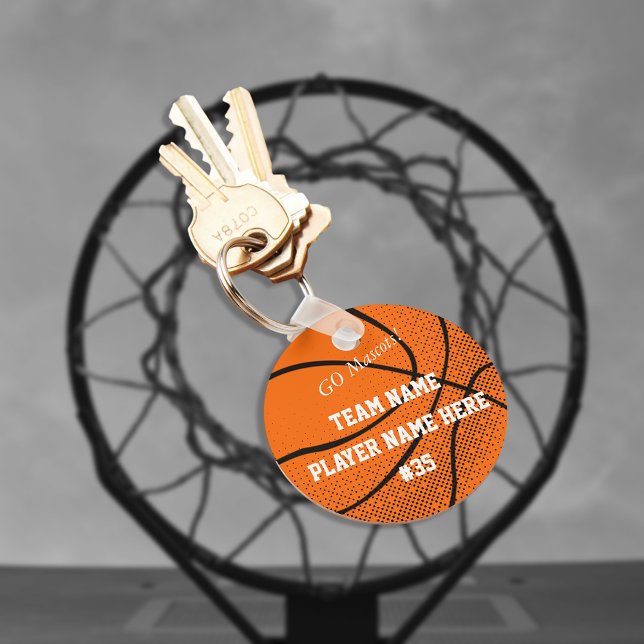 Customisable Basketball Team Key Ring (Creator Uploaded)