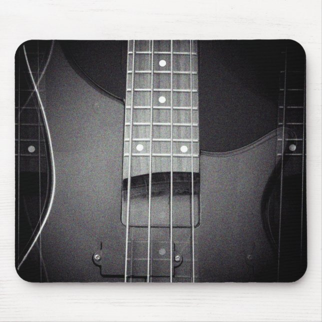 Customisable Bass Guitar Modern Music Template Mouse Pad (Front)