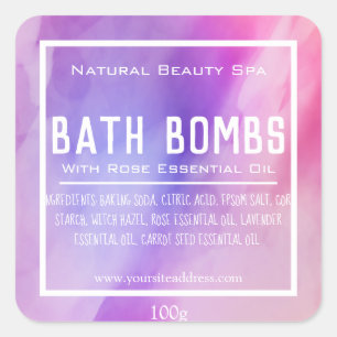 Customisable Bath Bomb Label