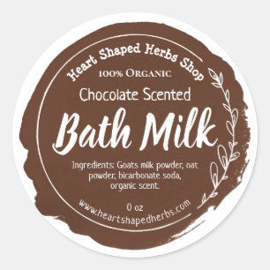Customisable Bath Milk Label Handmade Business