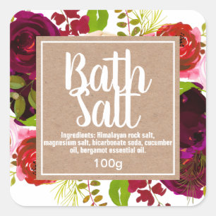 Customisable Bath Salt Label