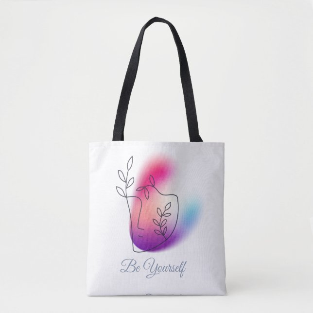 Customisable "Be Yourself" All-Over-Print Tote Bag (Front)