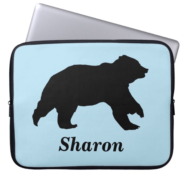 Customisable Bear Silhouette Laptop Case (Front)