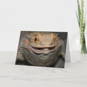 Customisable Bearded Dragon Holiday Card