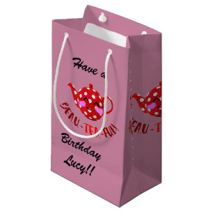 Customisable 'beau-tea-ful' small gift bag