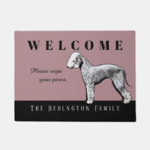 Customisable Bedlington Terrier Doormat