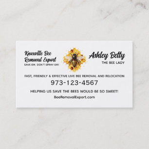 Customisable Bee Removal Business Cards
