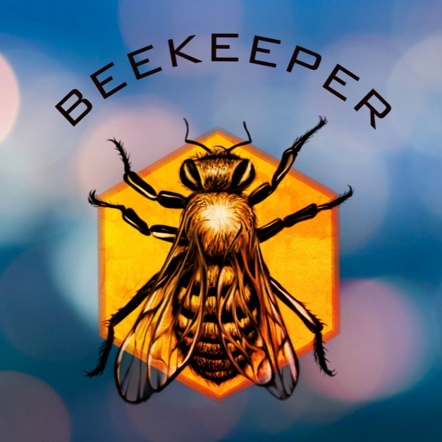 Customisable Beekeeping Logo Honey Bee Yellow Grey (Creator Uploaded)