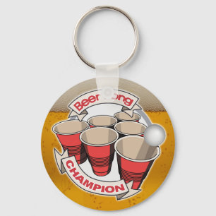 Customisable Beer Pong Champion Key Ring