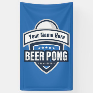Customisable Beer Pong Championship Logo Banner