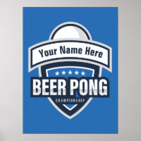 Customisable Beer Pong Championship Logo